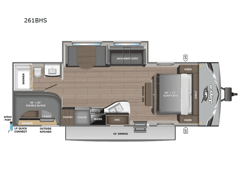 Jay Flight SLX 261BHS Floor Plan