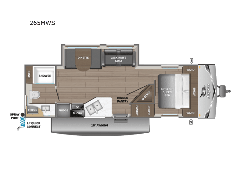 Jay Flight SLX 265MWS Floor Plan